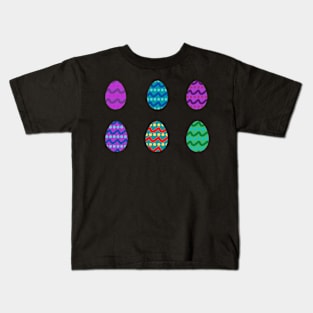 Bright Pattern Easter Eggs Kids T-Shirt